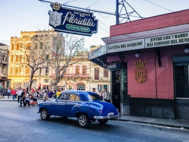 El Floridita Bar, a historic cocktail bar in Havana, Cuba