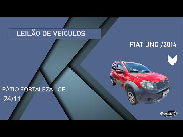 Leilão de Veículos  Fiat Uno  2014  - Pátio Fortaleza -  CE  24/11  09h30min