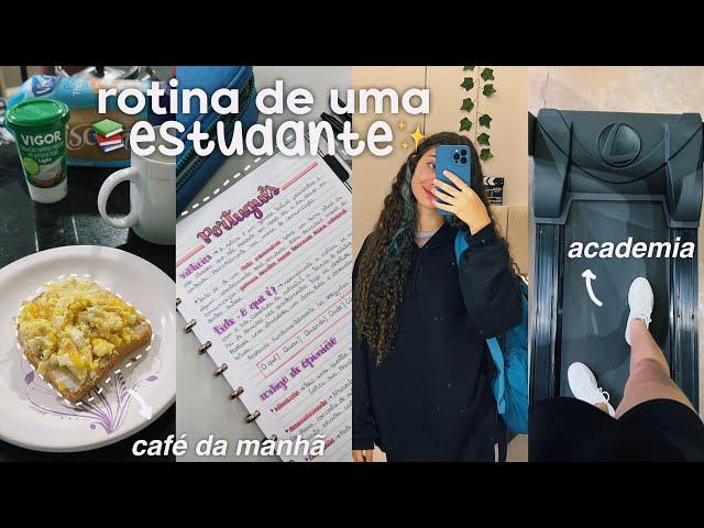 rotina de uma estudante *ensino médio*