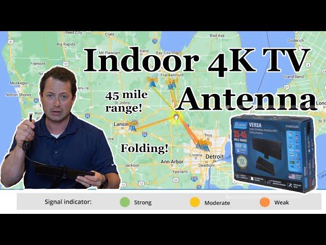  Compact Travel TV Antenna - Antop AT-250 - Test & Review - Get Free 4K HD Over The Air Stations