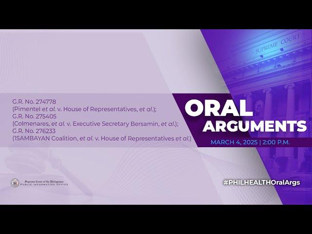 ORAL ARGUMENTS ON PIMENTEL, ET AL. V. HOUSE OF REPRESENTATIVES, ET AL.