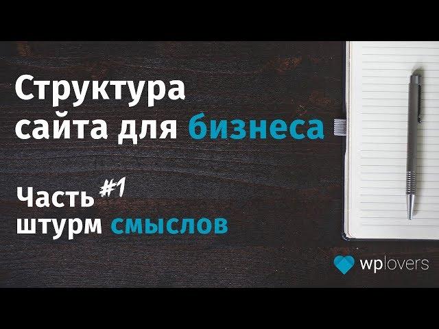 Структура сайта для бизнеса. Часть 1 — штурм смыслов. Курс создание сайта для бизнеса.