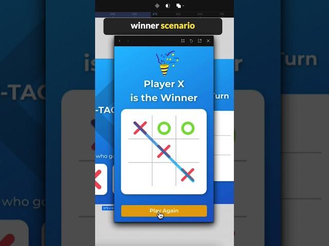 Fully functional Tic Tac Toe game on #figma using Advanced Prototyping