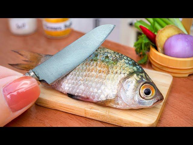 Satisfying How To Make Miniature Grilled Fish with Honey  Mini Yummy Recipe Idea