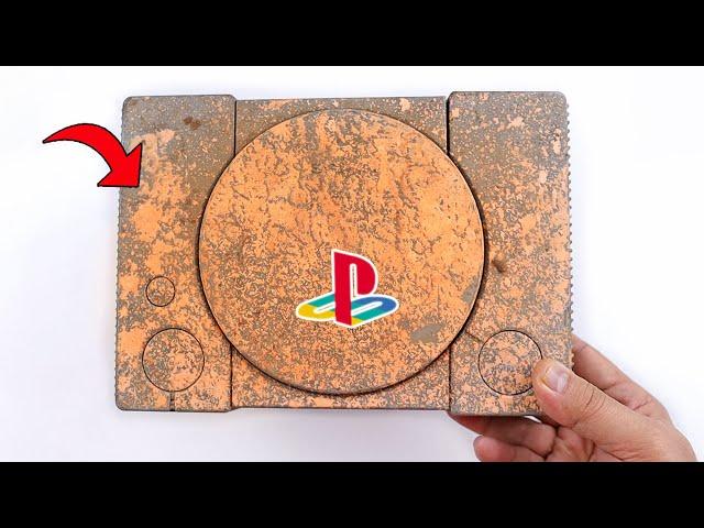 The $1 junk Sony PlayStation 1 restoration - Vintage Console repair - ASMR