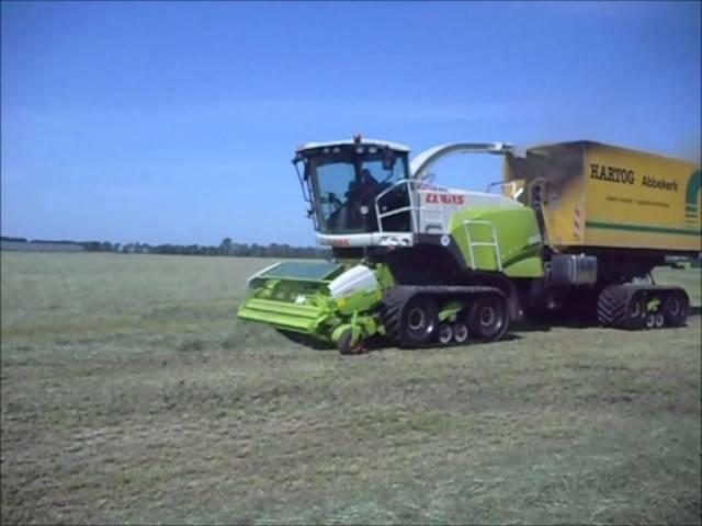 Claas Jaguar 960 terra-trac rupsen Grasdrogerij Hartog Trekkerweb.nl