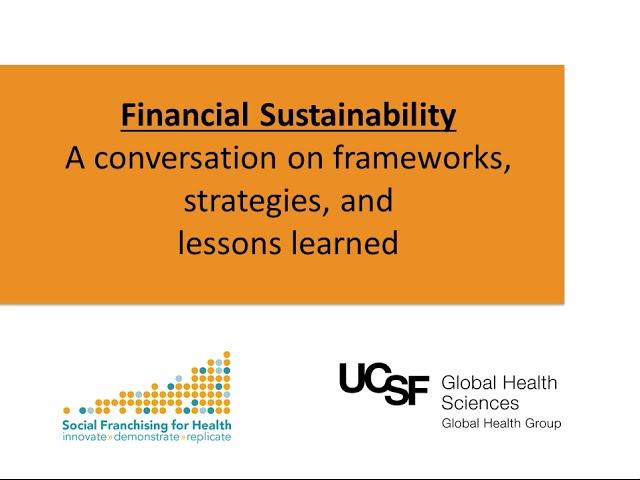 Financial Sustainability webinar