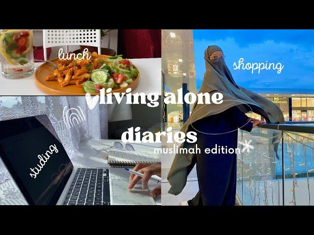 living alone diaries| cooking, studying and shopping| coming back on YouTube