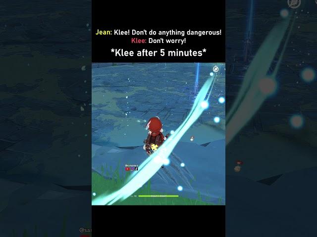 Klee having fun be like:  #genshinshorts #genshinimpact #klee