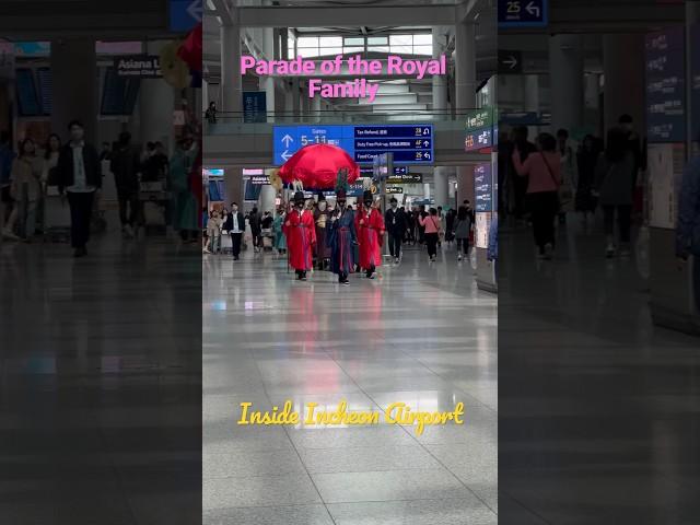 Parade of the Royal Family. A lot of activities inside the airport,