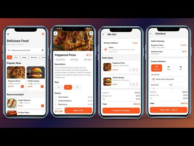 Food Delivery App UI Design In Flutter - UI Design Tutorial