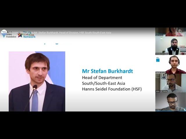 Welcome Remarks by Mr. Stefan Burkhardt, Head of Division, HSF South/South-East Asia