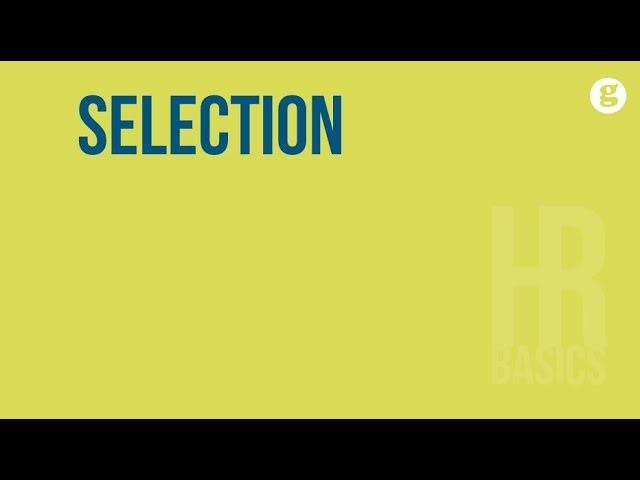 HR Basics: Selection