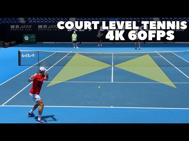 Djokovic & Zverev Change of Direction Drill (Bowtie drill) | Court Level Practice 2024 4K 60FPS