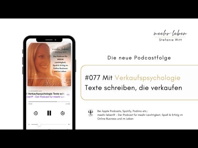 Podcastfolge 077 Mit Verkaufspsychologie Texte schreiben, die verkaufen