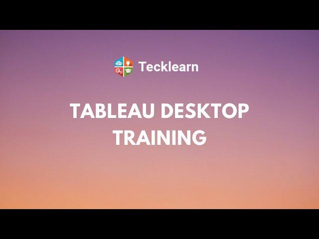 Tableau Desktop Training