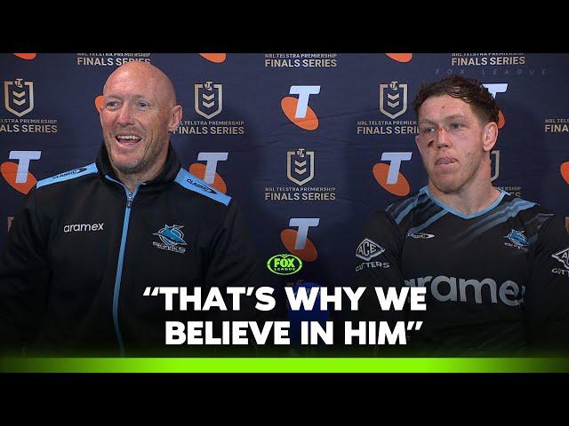 Fitzgibbon “super proud” as Hynes & Trindall silence critics | Sharks Press Conference | Fox League