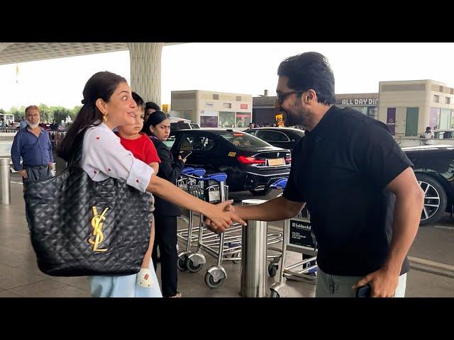 Actor Suriya Met Kajal Aggarwal and Family @ Mumbai Airport | Manastars