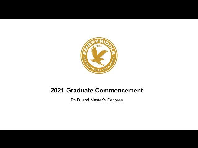 2021 Virtual Graduate Commencement - Daytona Beach Campus (3pm EDT)