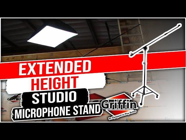 Griffin Studio Microphone Boom Stand on Wheels Casters Product Review and Demonstration Model APST01