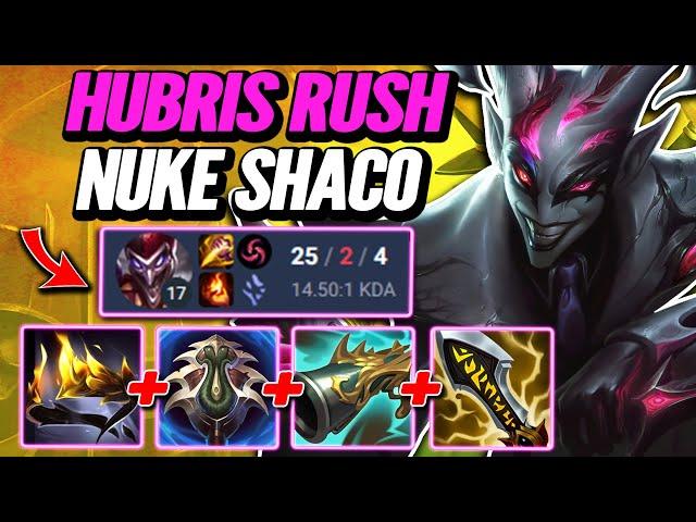 25 Kills Hubris Lethality Shaco - S14 Plat Ranked [League of Legends] Full Gameplay - Infernal Shaco