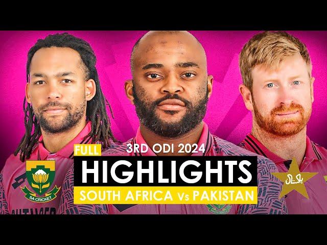 South Africa vs Pakistan 3rd Odi (2024) Match Full HIGHLIGHTS | Pak Vs SA 3rd ODI HIGHLIGHTS