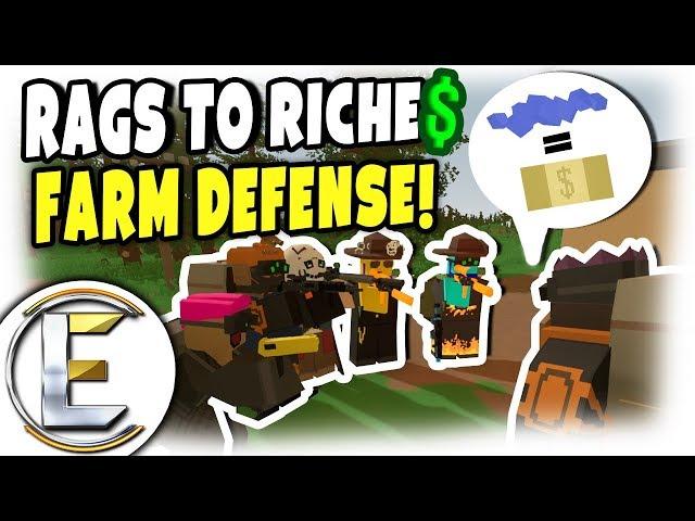 SWAT RAID FARM DEFENSE! | Unturned Roleplay (Rags to Riches #50)