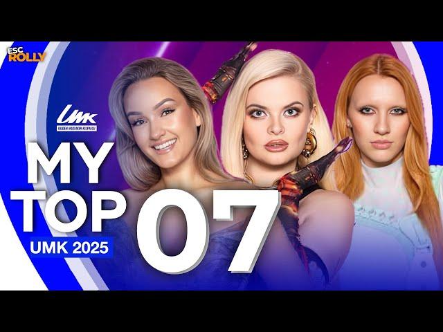  UMK 2025 | My Top 7 (Finland Eurovision 2025)