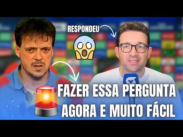 Fernando Diniz reabate Samuel venancio em coletiva apos eliminaçao do cruzeiro na sul americana