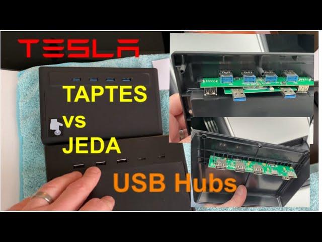 Taptes vs Jeda USB Hubs for the Tesla Model 3.  Installation, teardown, and review!