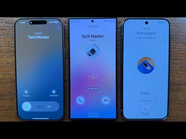 Flagship Devices 2024 Incoming Call: iPhone 16 Pro Max vs Samsung Galaxy S24 Ultra vs Pixel 9 Pro XL