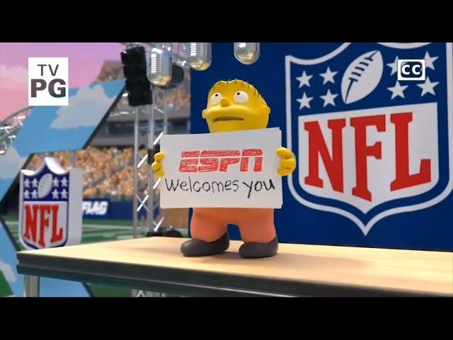 The Simpsons: Funday Football - Disney Channel Intro (Network Premiere)