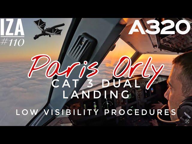 A320 ORY  Paris Orly | AUTOMATIC LANDING 06 Foggy Weather LVP | 4K