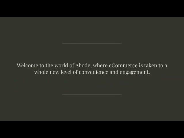 Abode Shopify Theme Demo