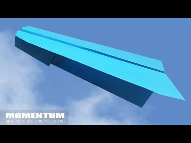 BEST LONG DISTANCE paper plane - How to make a Paper Airplane that Flies Far | Momentum