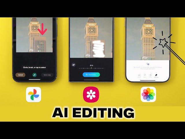 AI Editing Battle - Google Photos vs Apple Photos vs Samsung Gallery