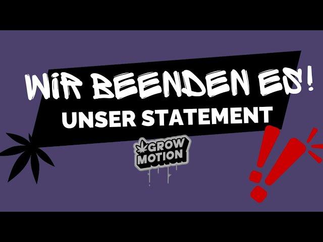 WIR BEENDEN ES️UNSER STATEMENT!