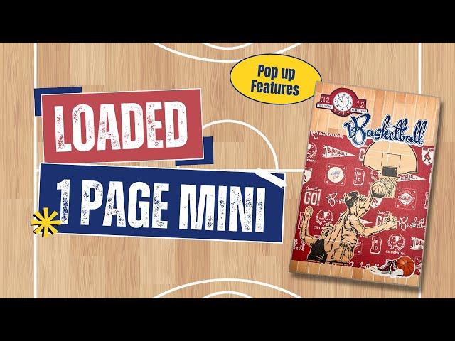 Basketball Mini Album Share and Tutorial | 6 x 9 Interactive with Pop Up Features