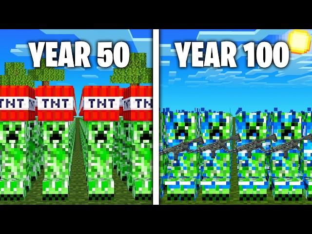 I Made 100 Creepers Simulate 100 Years Of War