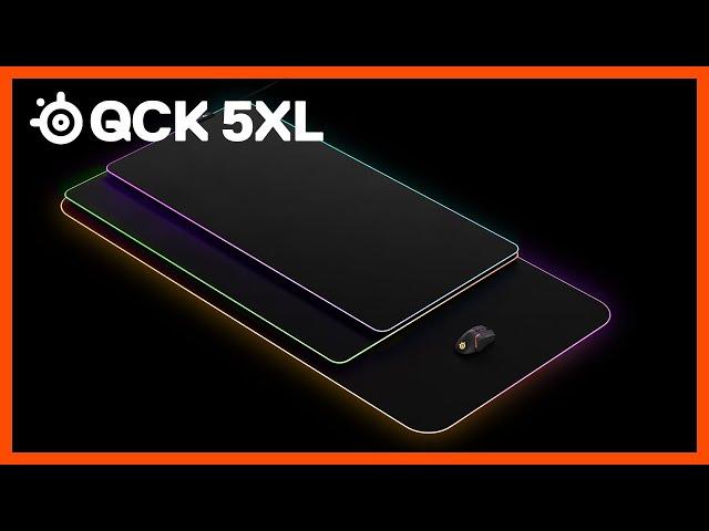 Desktop QcK Mousepads in 3XL, 4XL, and 5XL sizes with optional RGB - SteelSeries