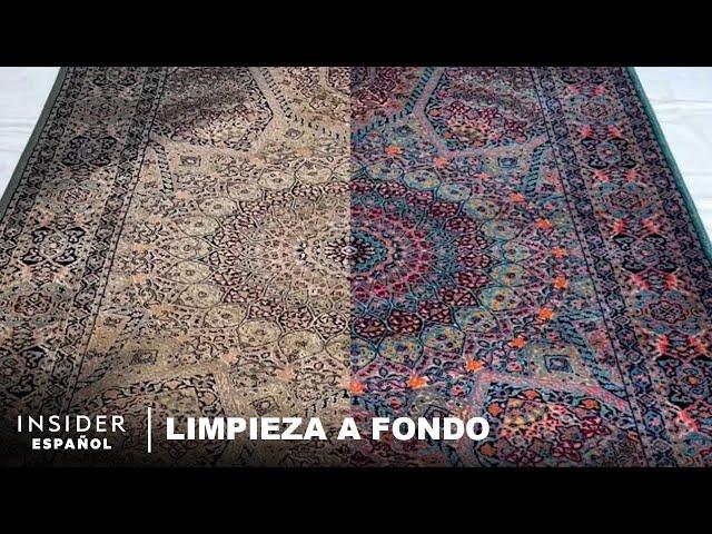 Cómo se limpia a fondo una alfombra persa por primera vez en 20 años | Limpieza a fondo | Insider