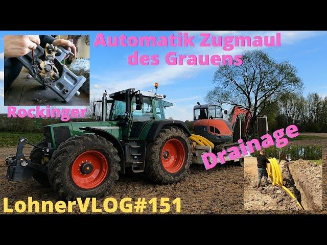 LohnerVLOG#151 Fendt Favorit 818, Neuson 6003 in der Drainage I Rockinger Automatik Anhängekupplung