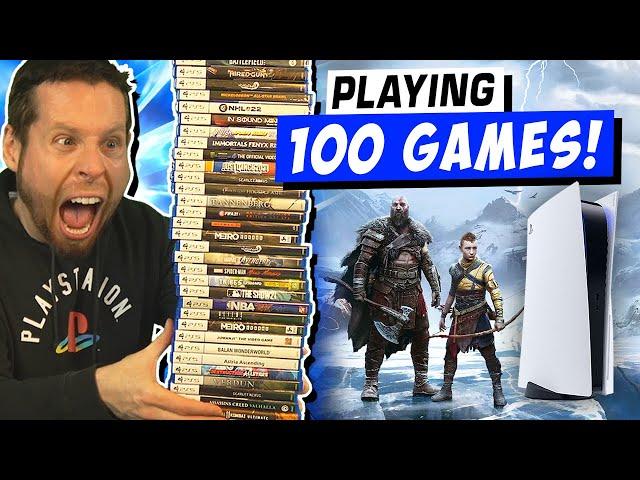 I played 100 PLAYSTATION 5 games in one video