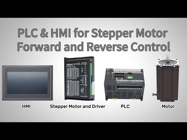 Stepper Motor Forward and Reverse Control Using PLC & HMI