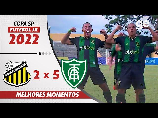 NOVORIZONTINO 2 X 5 AMÉRICA-MG | MELHORES MOMENTOS | COPA SÃO PAULO DE FUTEBOL JR | ge.globo