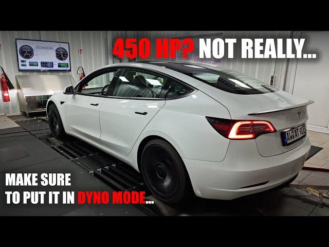 2021 TESLA Model 3 Performance DYNO | "A bit" more than 450 hp...
