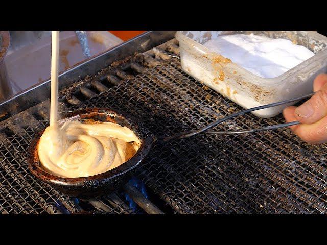 old-fashioned korean sugar candy - korean street food