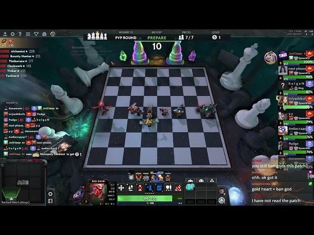 Dota Auto Chess Queen Rank With Lucky Drop Techies + Nerco Tier 3 x 2