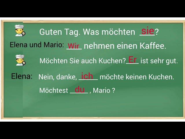 Lernen Sie Pronomen mit Bildern.  آموزش زبان آلمانی - یادگیری ضمایر با تصاویر