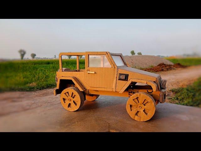 How To Make RC Car(Jeep Wrangler) Amazing Cardboard Car DIY